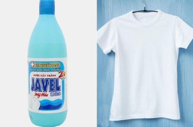 Nước Javen giúp cứu cánh áo trắng dính màu trong tích tắc