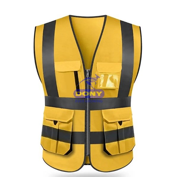 Mẫu 9: Đồng phục áo gile kỹ sư màu vàng