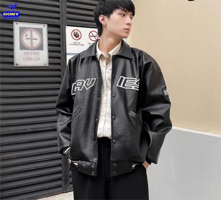Áo khoác Bomber có cổ (mẫu 1)