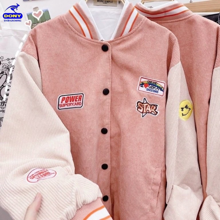 Áo khoác Bomber vải nhung (mẫu 1)