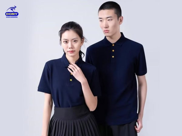 Mẫu đồng phục polo xanh đen