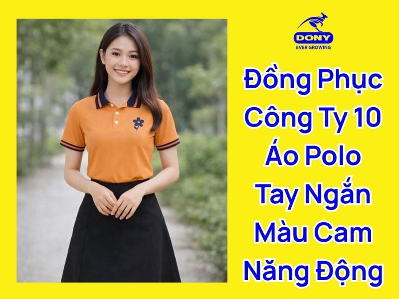 áo polo tay ngắn màu cam
