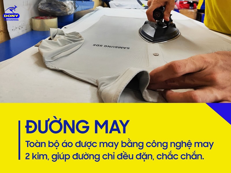 May 2 kim chắc chắn, chỉ đều đẹp, gia cố kỹ ở vai, cổ, nách.