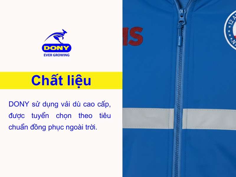 Chất liệu áo khoác phản quang mẫu 05