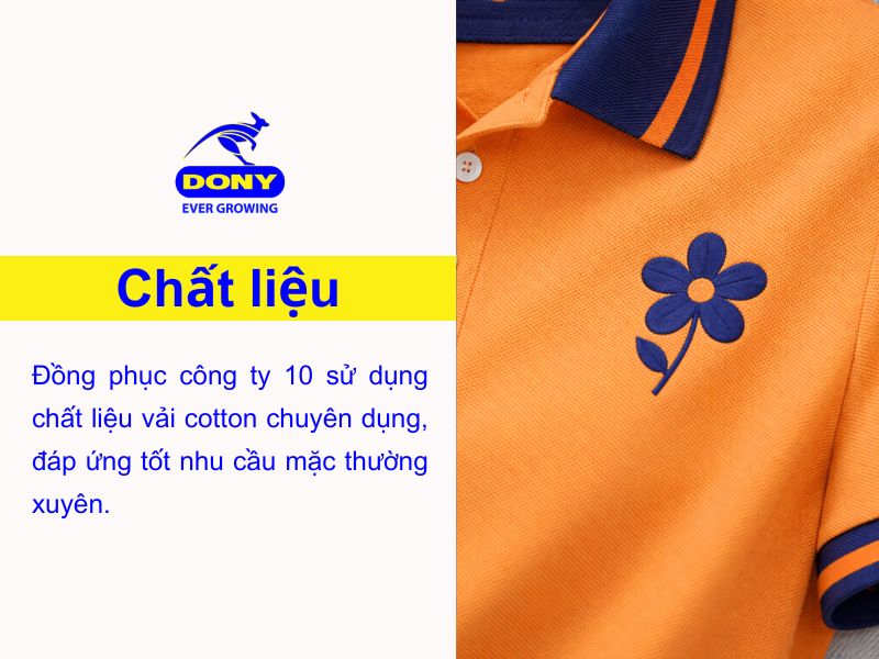 chat lieu ao polo tay ngan mau cam