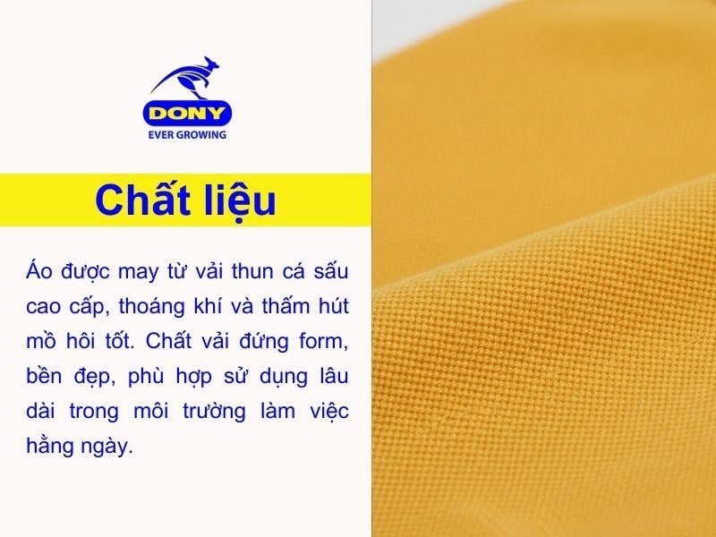 Áo được may từ chất liệu thun cá sấu cao cấp