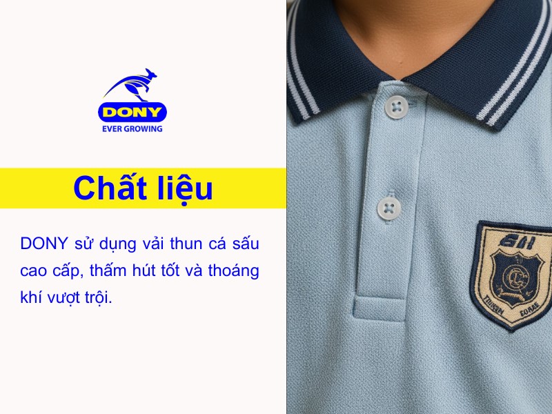 Chất liệu vải thun cá sấu cao cấp, thấm hút tốt và thoáng khí vượt trội