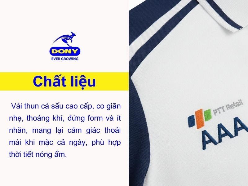 Đồng phục công ty 15 được may từ vải thun cá sấu cao cấp