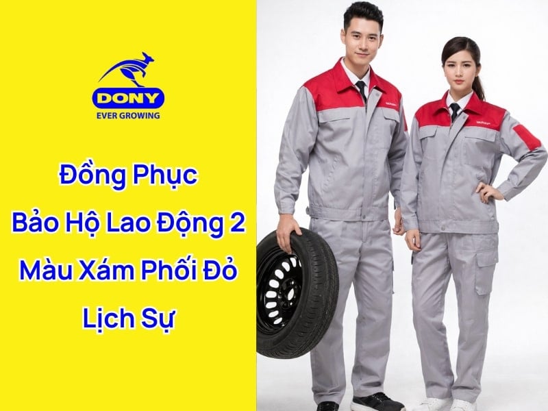 đồng phục bảo hộ lao động màu xám