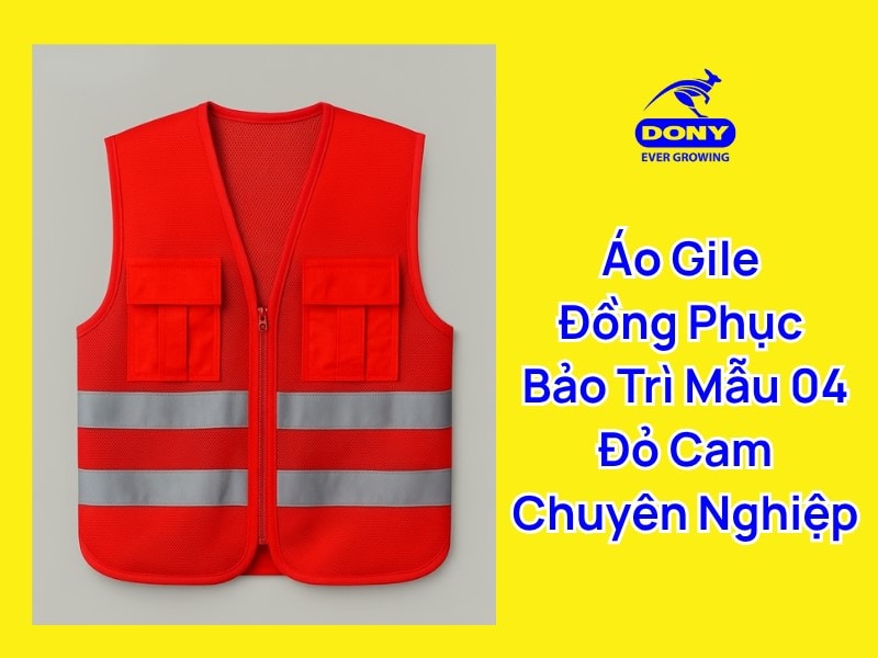 Đồng phục bảo trì màu đỏ cam