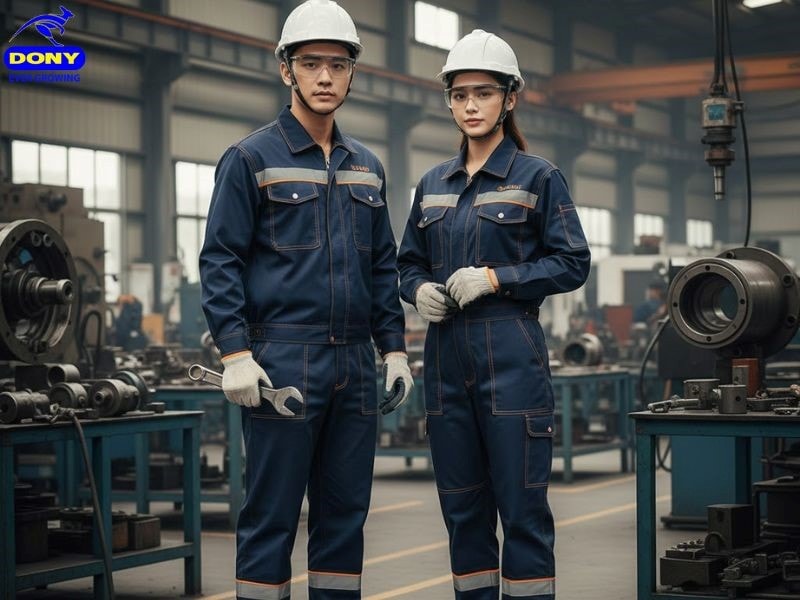 Đồng phục công nhân xây dựng áo liền quần