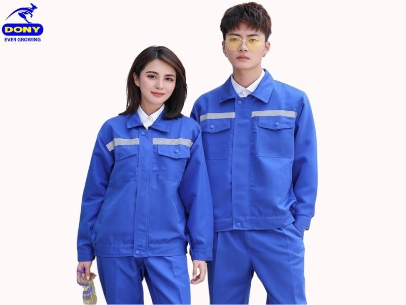 Đồng phục công nhân xây dựng dài màu xanh dương