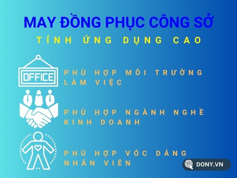 Đồng phục công sở phù hợp môi trường, tính ứng dụng cao