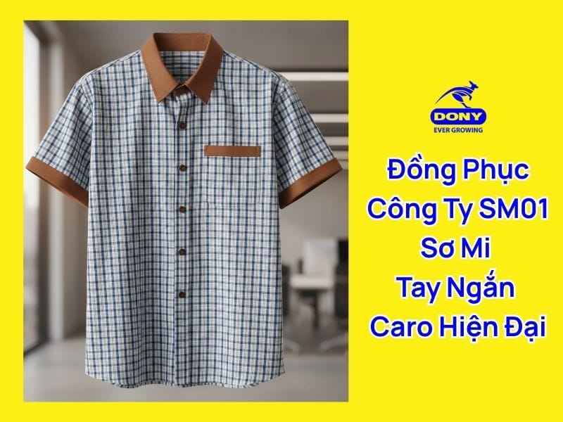 đồng phục sơ mi tay ngắn caro