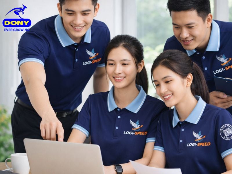 duong may ao polo tay ngan xanh navy