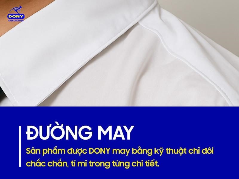 Đồng phục may chắc chắn, tỉ mỉ từng chi tiết.