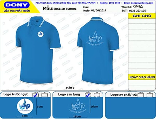 Áo polo đồng phục Công Ty Anh Ngữ Vươn Cao