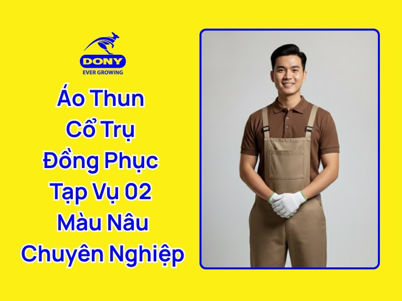 áo thun cổ trụ đồng phục tạp vụ