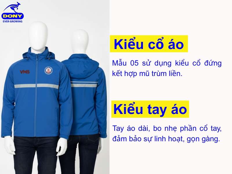 Kiểu tay áo áo khoác phản quang mẫu 05