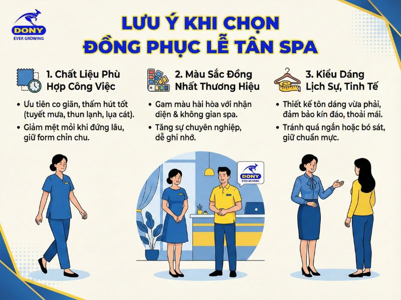 Lưu ý chọn đồng phục lễ tân, spa