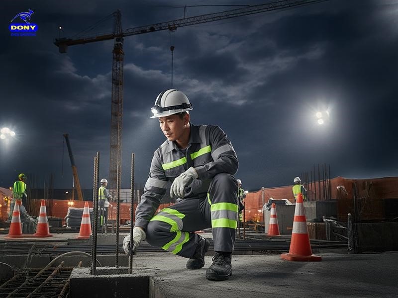 Mẫu quần phản quang phù hợp cho môi trường lao động ngoài trời, kho bãi và công trình.