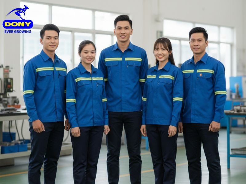 mau sac ao phan quang kieu so mi xanh duong