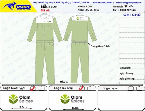 Đồng phục bảo hộ lao động Công Ty Olam