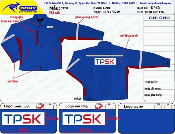 Đồng phục bảo hộ lao động Công Ty TPSK