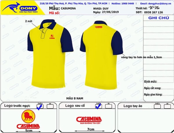 Áo thun polo đồng phục Công Ty CASUMINA