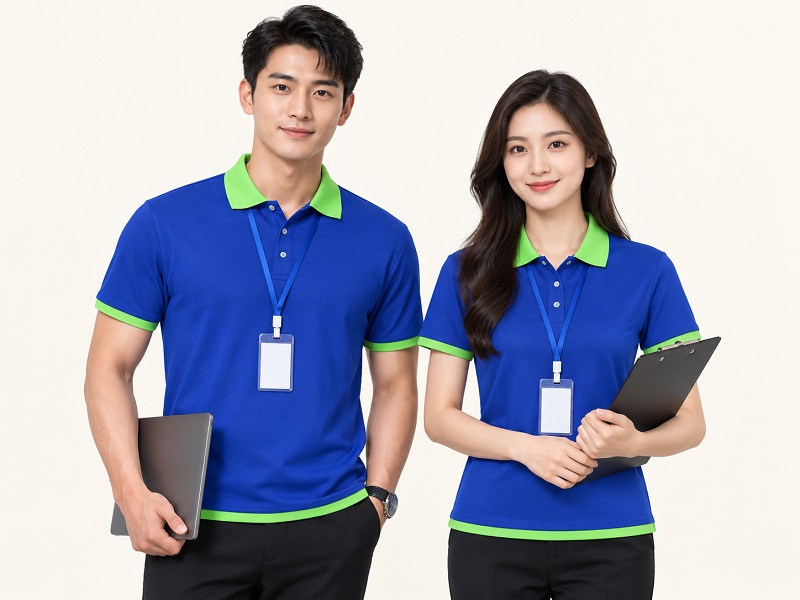 Áo thun đồng phục polo – AVP màu xanh
