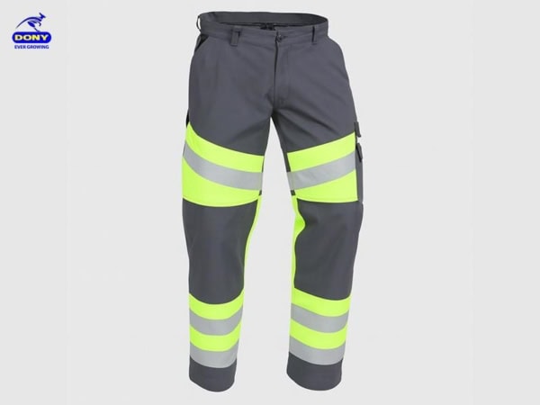 Mẫu quần phản quang màu xám phối xanh neon