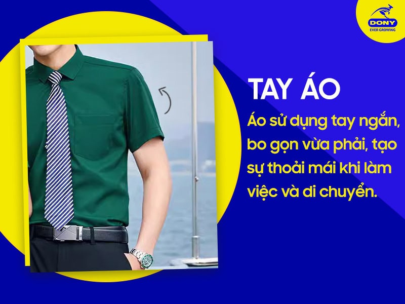 tay ao so mi cong so