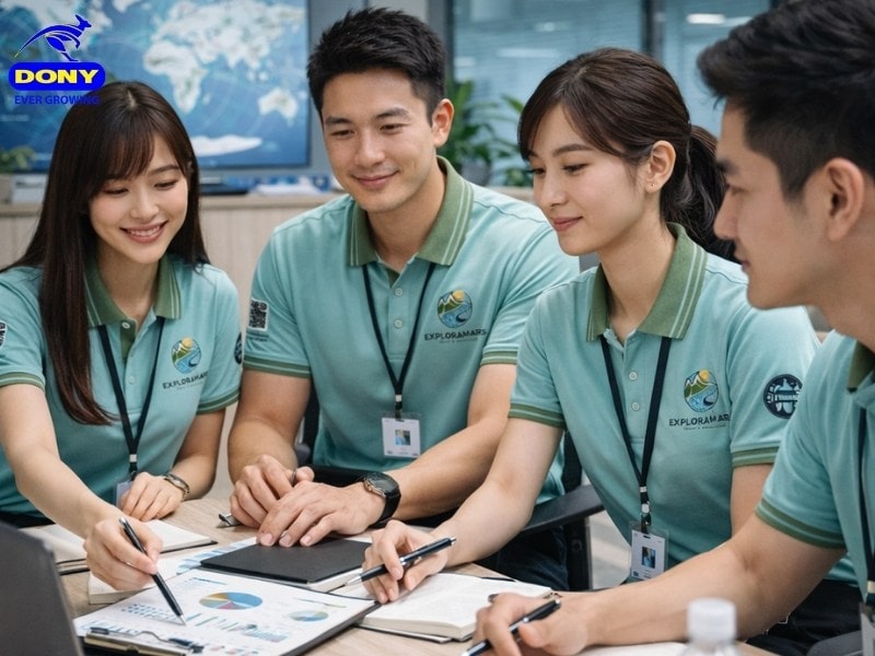 thiet ke ao polo tay ngan xanh ngoc