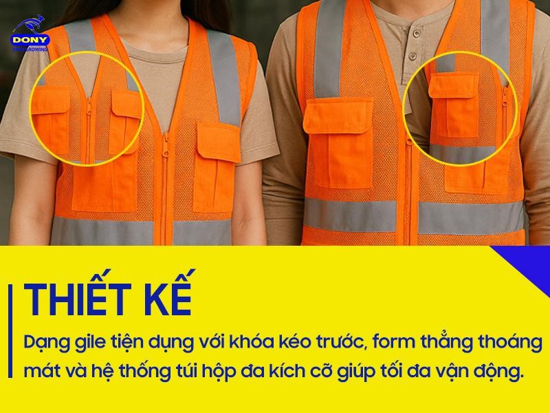 Đồng phục thiết kế dạng gile tiện dụng, loại bỏ tay áo để tối đa hóa khả năng vận động.