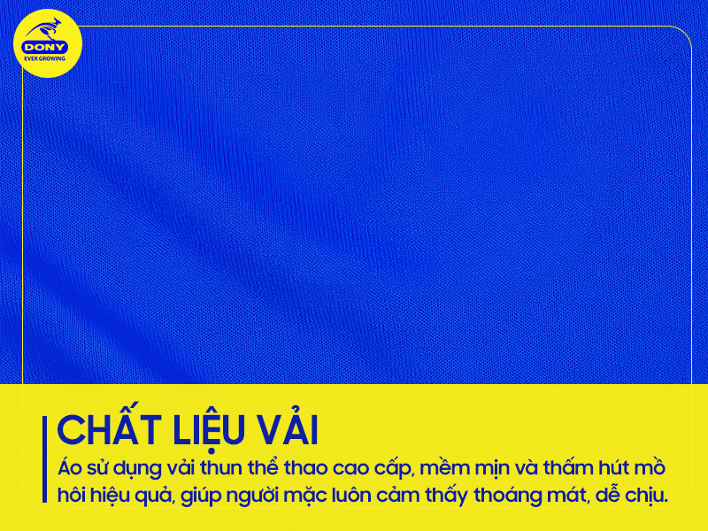 Chất liệu vải thun thể thao cao cấp, mềm mịn.