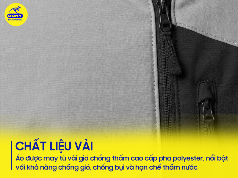 Chất liệu vải gió chống thấm cao cấp.