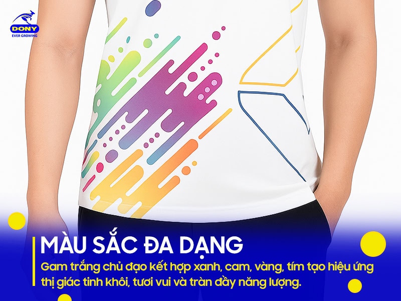 Họa tiết nhiều màu sắc tạo điểm nhấn tươi mới và khác biệt.