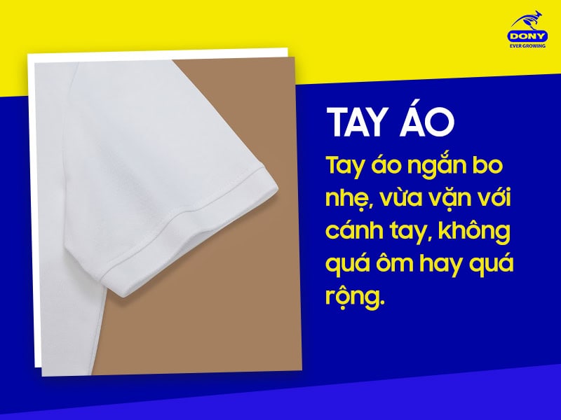 Tay áo đơn giản, thoải mái và linh hoạt khi vận động.