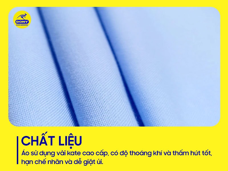 Vải kate cao cấp giúp thoáng khí và thấm hút tốt.