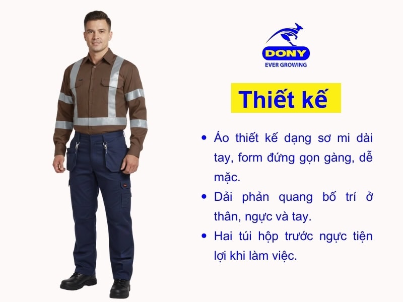 vai may ao phan quang so mi mau nau