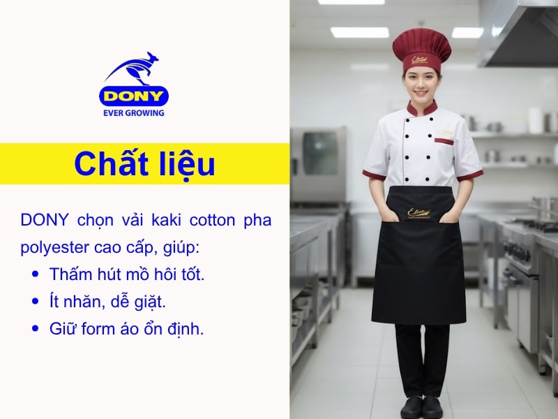 vai may dong phuc nha hang do phoi trang