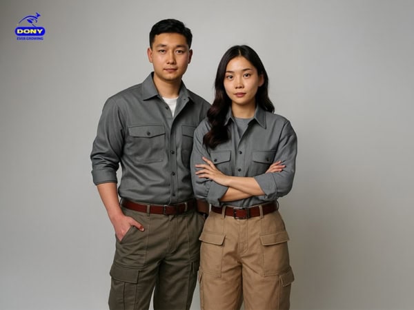 đồng phục công nhân cơ khí mạnh mẽ