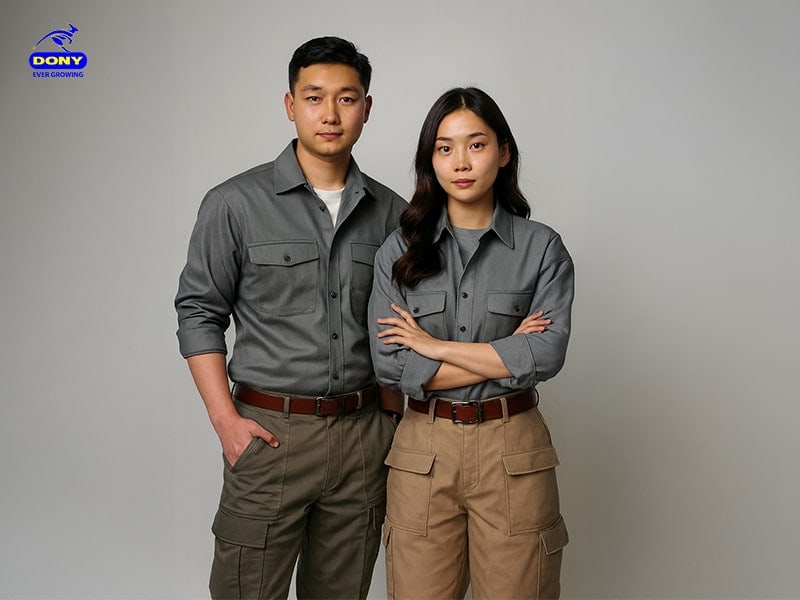 đồng phục công nhân cơ khí mạnh mẽ