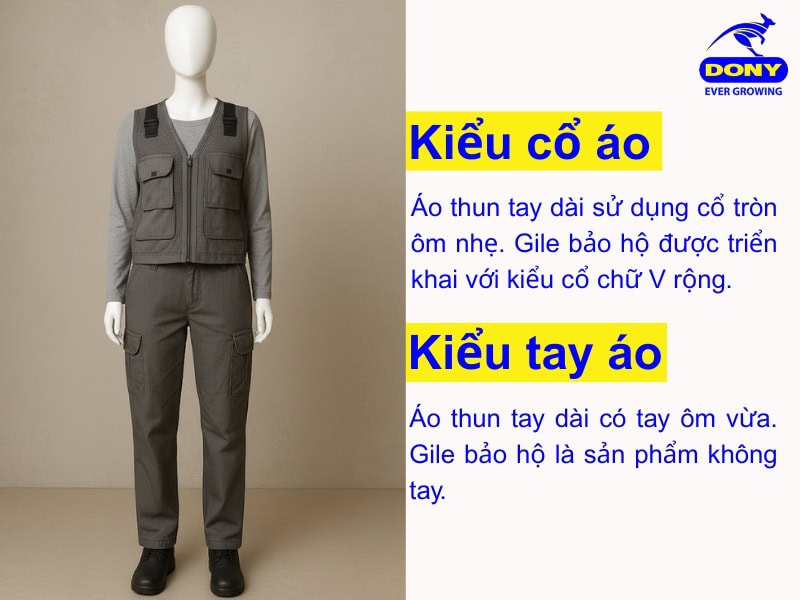 kieu co va tay dong phuc bao tri ao thun