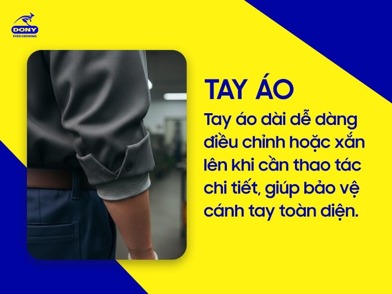tay ao dong phuc cong nhan co khi manh me
