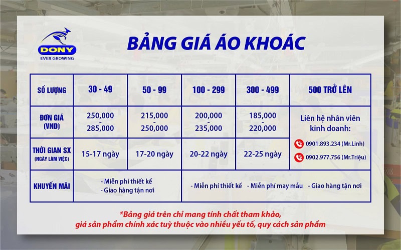 Báo giá đồng phục bảo hộ lao động tại Đồng phục DONY
