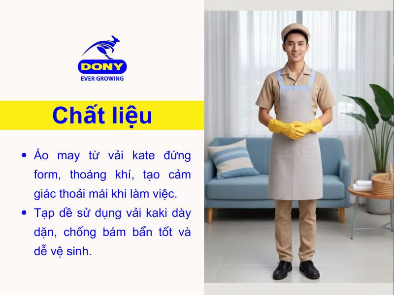 Chất liệu đồng phục tạp vụ 11