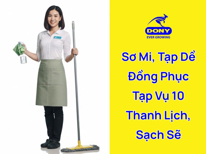 sơ mi, tạp dề đồng phục