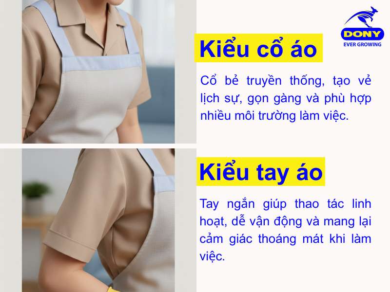 Kiểu cổ đồng phục tạp vụ 11