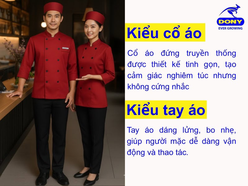 kieu co va tay ao dong phuc nha hang 7